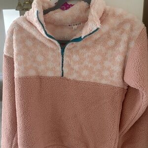 Love, GLOV? Girl Pink Sherpa Half-Zip Jacket for Kids